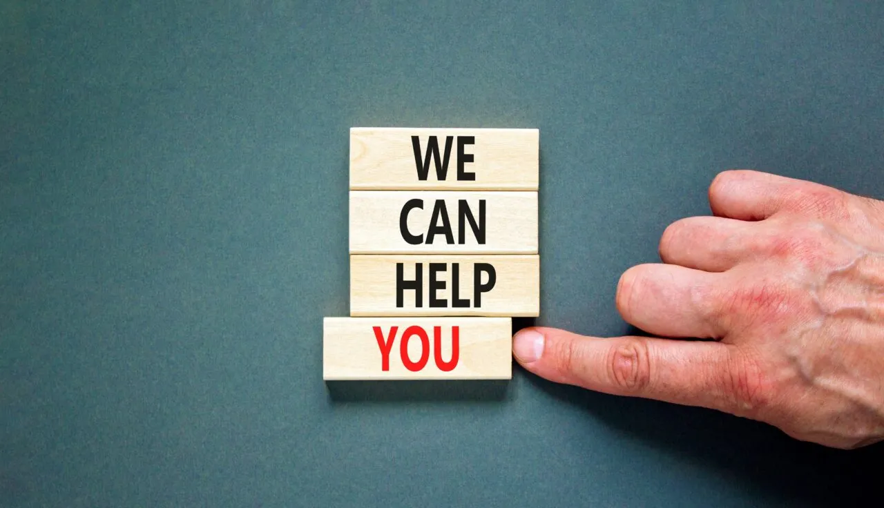 Support,And,We,Can,Help,You,Symbol.,Concept,Words,We