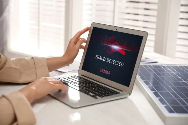 Fraud Protection on a laptop