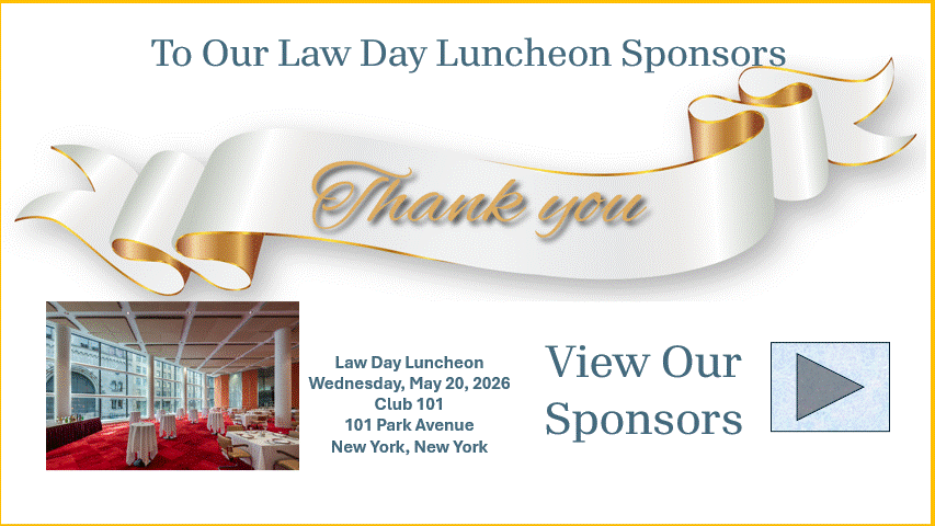 Sponsor thank you slide Law day lunch 2026