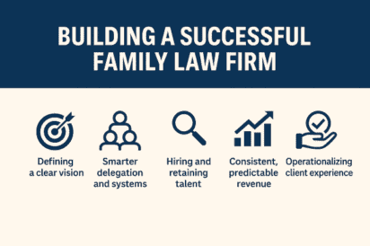 Building a successful family law firm with key strategies.