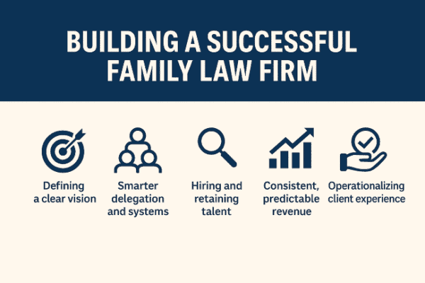 Building a successful family law firm with key strategies.